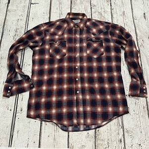 Vintage Channing Western Rancher Rockabilly Pearl Snap Long Sleeve Button Down